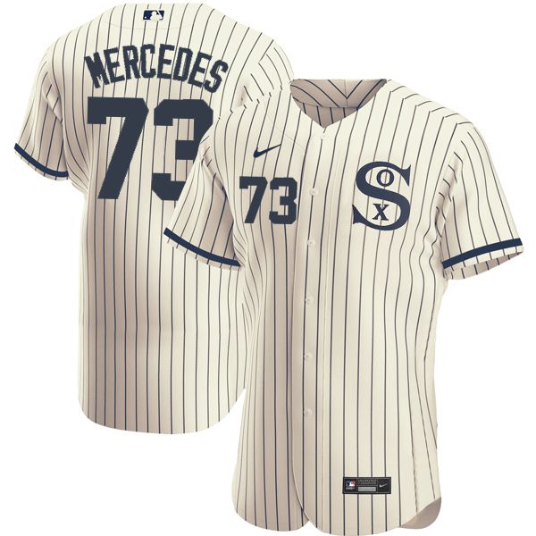 Men Chicago White Sox 73 Mercedes Cream stripe Dream version Elite Nike 2021 MLB Jerseys